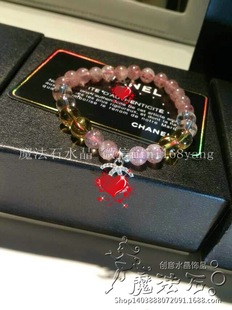 批发采购手链-俄罗斯进口 天然草莓晶单圈手串