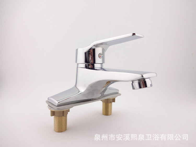 水龙头-全铜 双孔单把雅思面盆洗脸盆冷热水龙