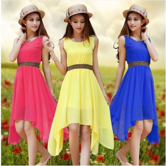 2014新款春装<em>韩版时尚女装</em> 夏季纯色无袖雪纺