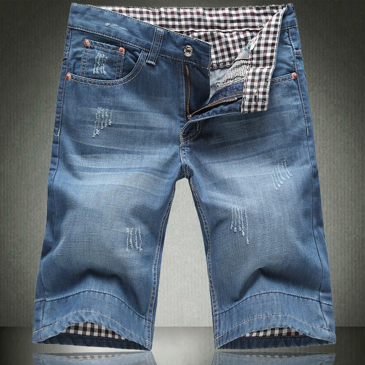 夏季新款大码<em>牛仔短裤 男装</em>加肥加大码宽松牛