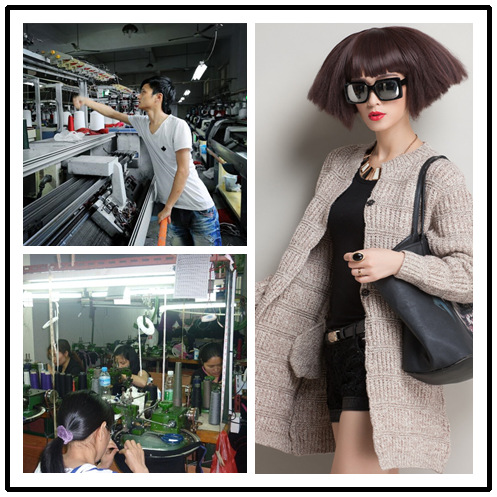 中高档<em>长款毛衣外套</em>生产厂家淘宝<em>天猫</em>小批量定