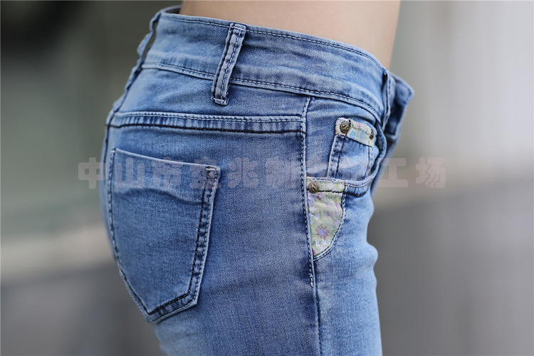 批发采购女式牛仔裤-韩国女装牛仔裤 2014夏季