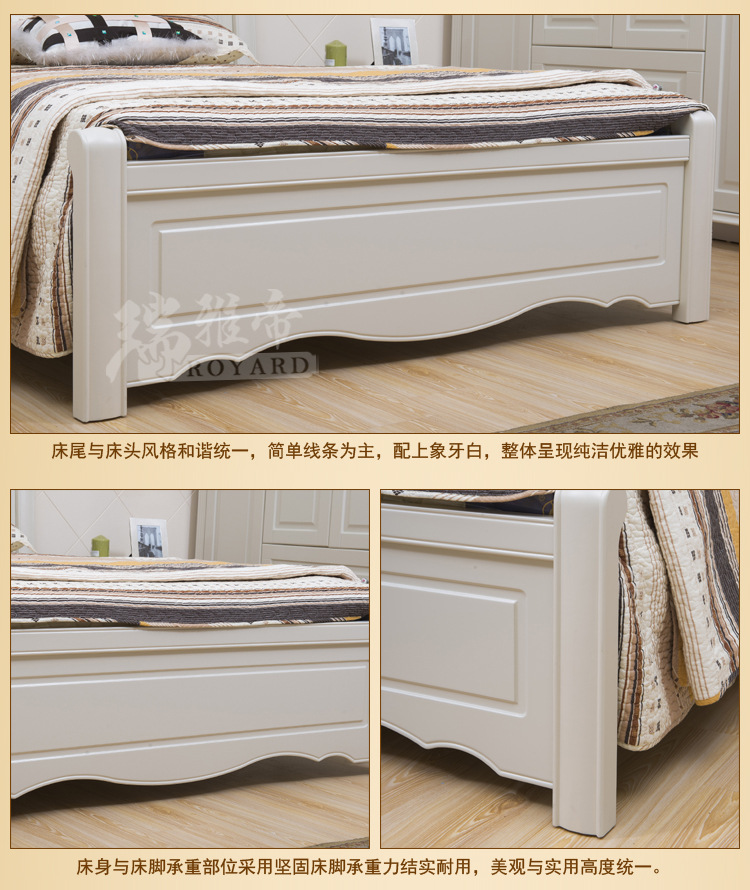 特价批发双人床 田园风格双人床 1.5米双人床 卧室双人床