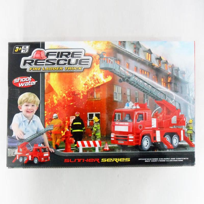 SM202723自装喷水消防车 拼装消防车玩具 图