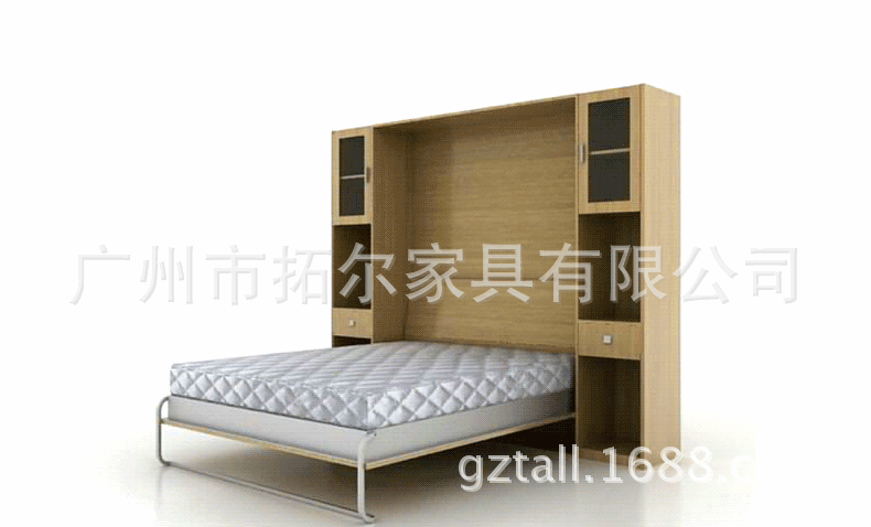 外贸单工厂直销高档简约白色壁床隐形床