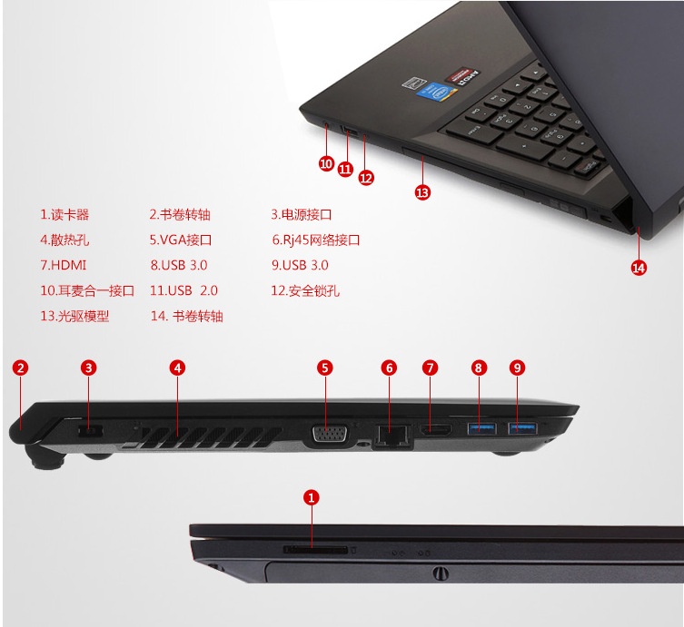 全新联想笔记本电脑商用扬天b40-70/b40-30 正品行货 全国联保