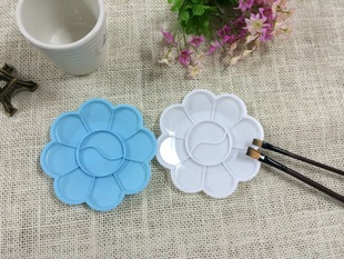 小号083梅花调色盘 10格圆形调色盘 直径11.5cm调色碟 绘画工具