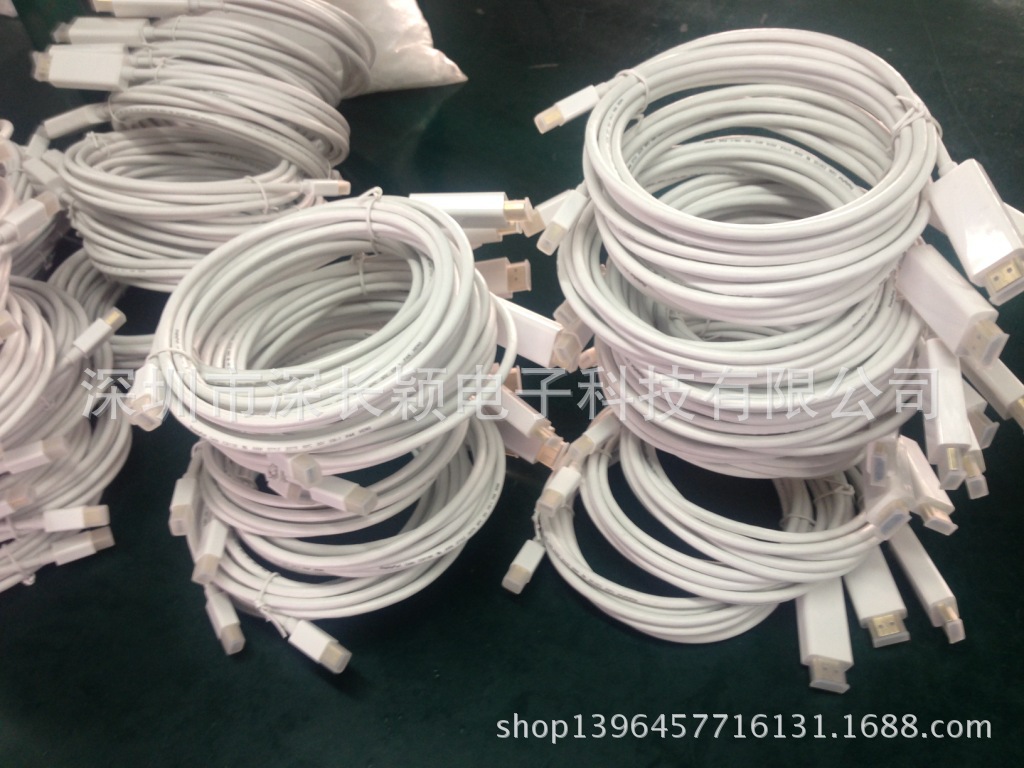 厂家直销: mini dp hdmi苹果雷电线 mini dp to h