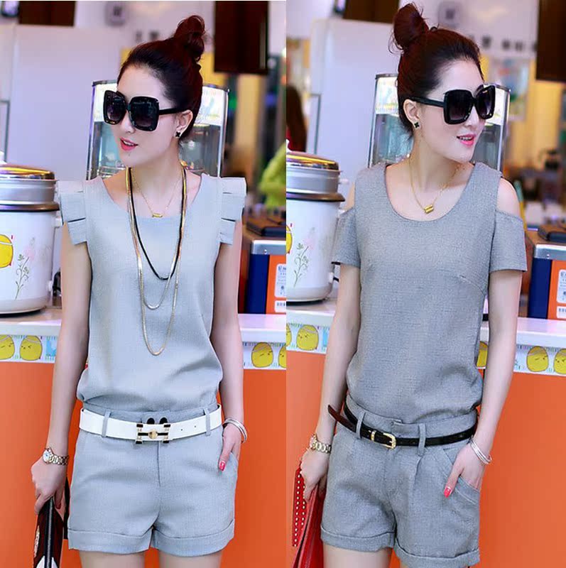 2014夏季<em>女装</em>新款时尚休闲套装两件套 名媛气