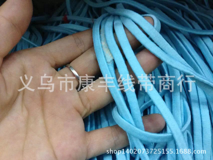 5mm彩色扁橡皮筋 粗头花松紧带 头绳 松紧线绳