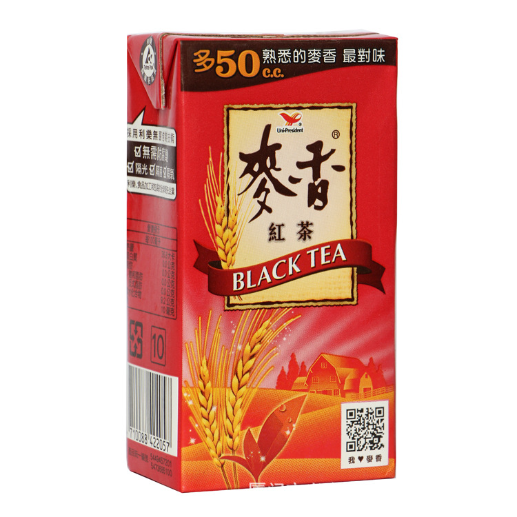 台湾进口食品 300ml麦香奶茶 麦香红茶 休闲食品 熟悉的麦香