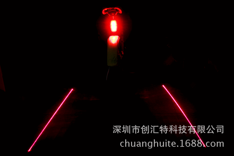 2014最新款红蓝双色镭射激光尾灯自行车山地车夜骑警示灯