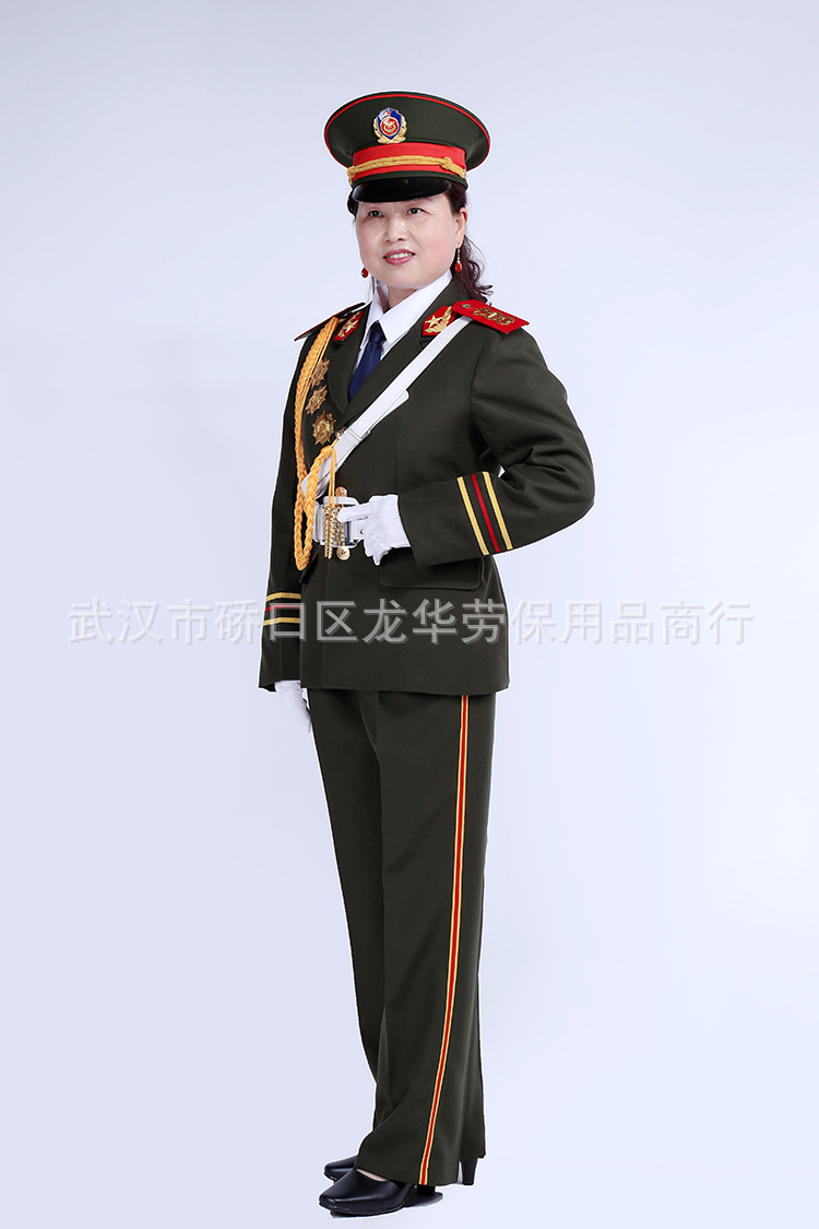 全套中老年人乐队队服基督教会服装腰鼓队仪仗队服装