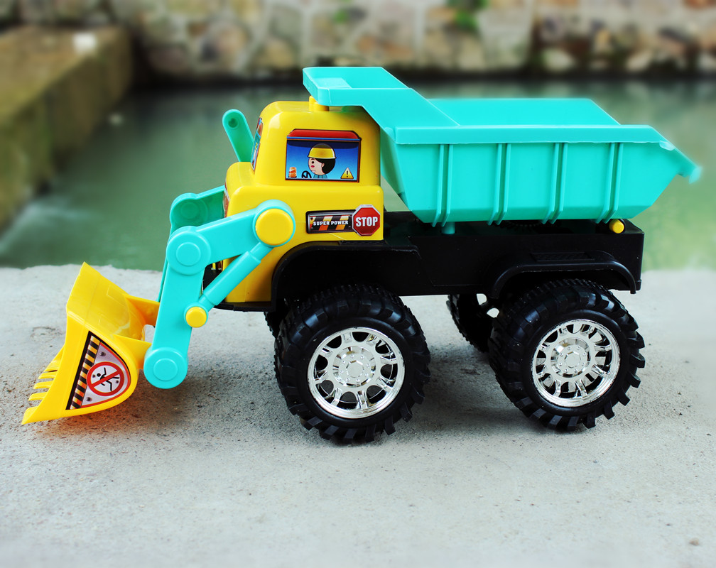 【多功能工程车翻斗车模型玩具 地摊套圈圈玩