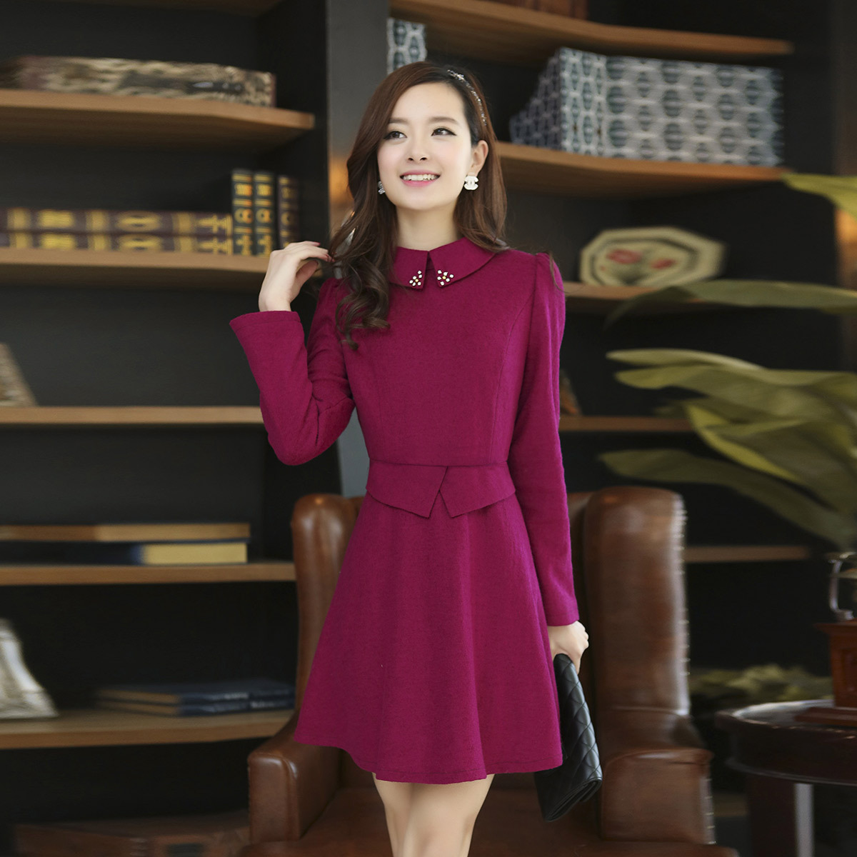 <em>2014春季女装</em>毛<em>连衣裙</em>风衣大衣呢外套 春装新