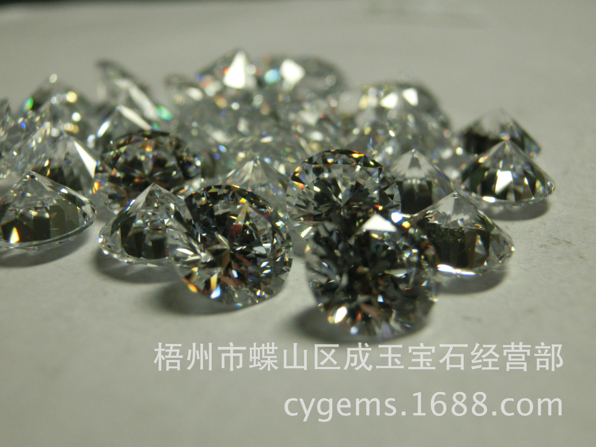 AAA级八心八箭锆石供应商 进口材质 极光火彩