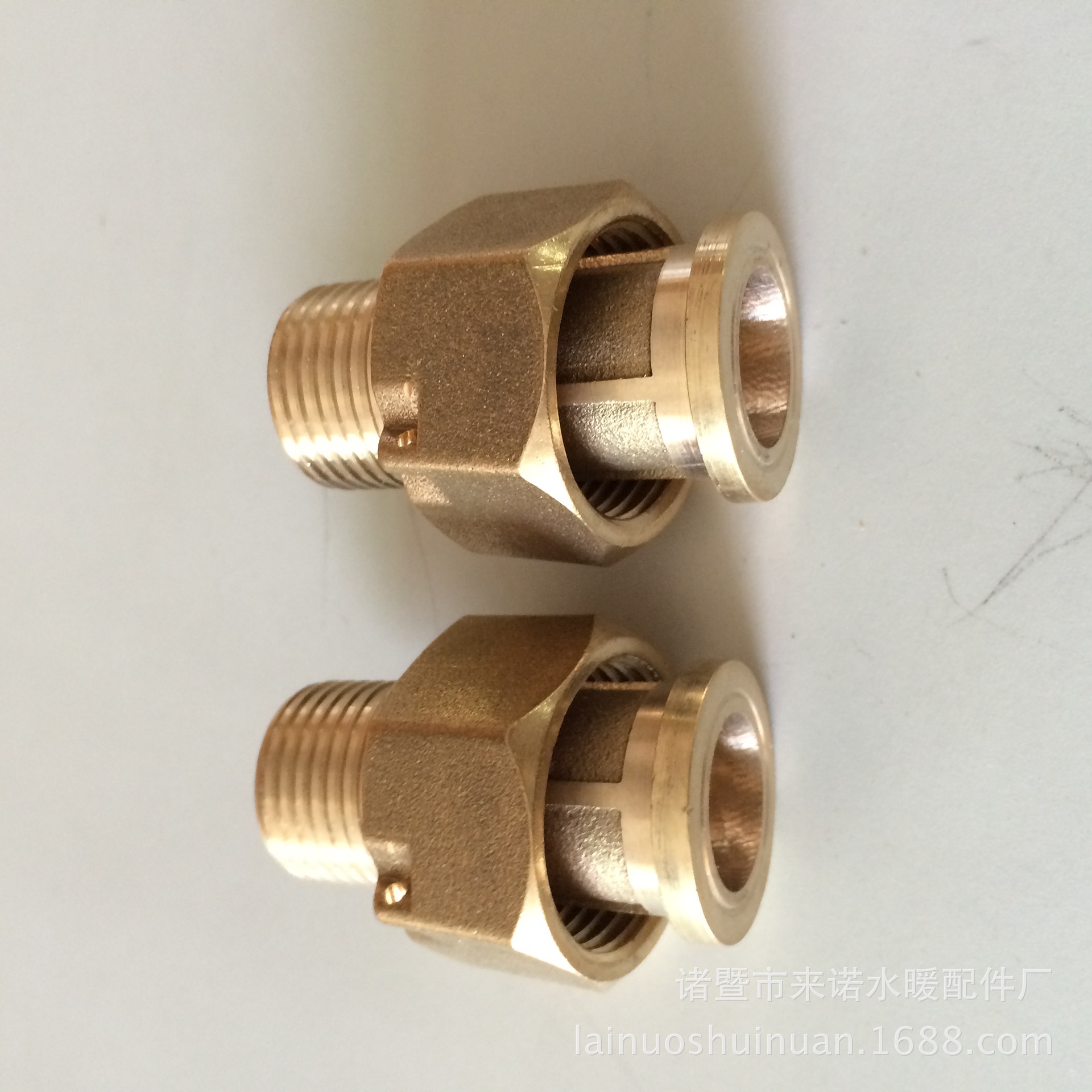 热水器专用铜活接 铜活接弯头 4分铜弯头
