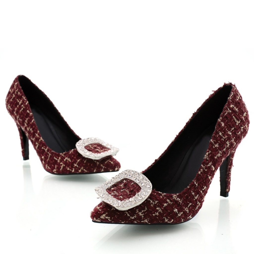 2014新款女式单鞋 高跟<em>优雅女鞋</em> 时尚尖头皮带