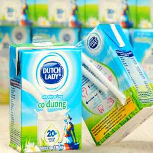 香港进口版荷兰姑娘dutchlady子母奶原味 儿童学生牛奶110ml*48瓶