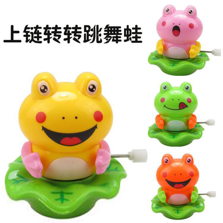 上链发条青蛙玩具 转转跳舞青蛙小玩具 儿时回忆青蛙玩具