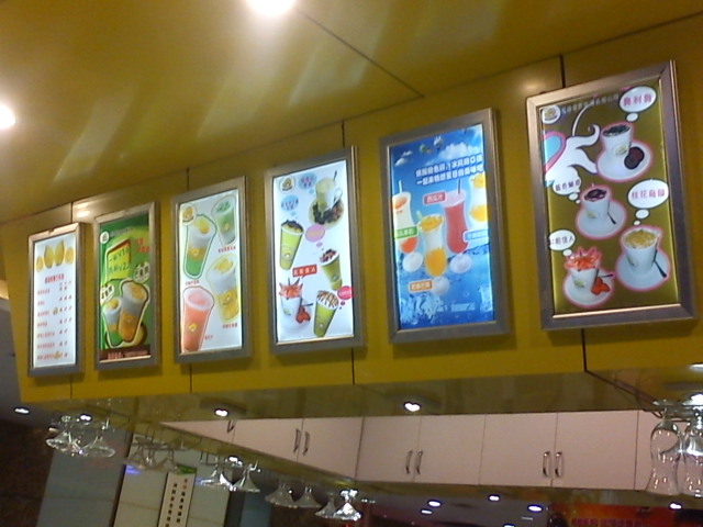 厂家订做餐饮小吃连锁点餐台室内外超薄灯箱