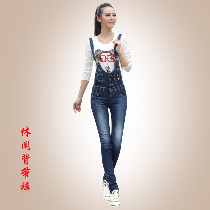 2014实拍新款韩版<em>女牛仔背带裤</em> 诚招<em>淘宝</em>代理