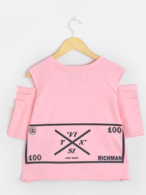 批发采购<em>女式</em>T恤-韩国东大门2014复古破洞露