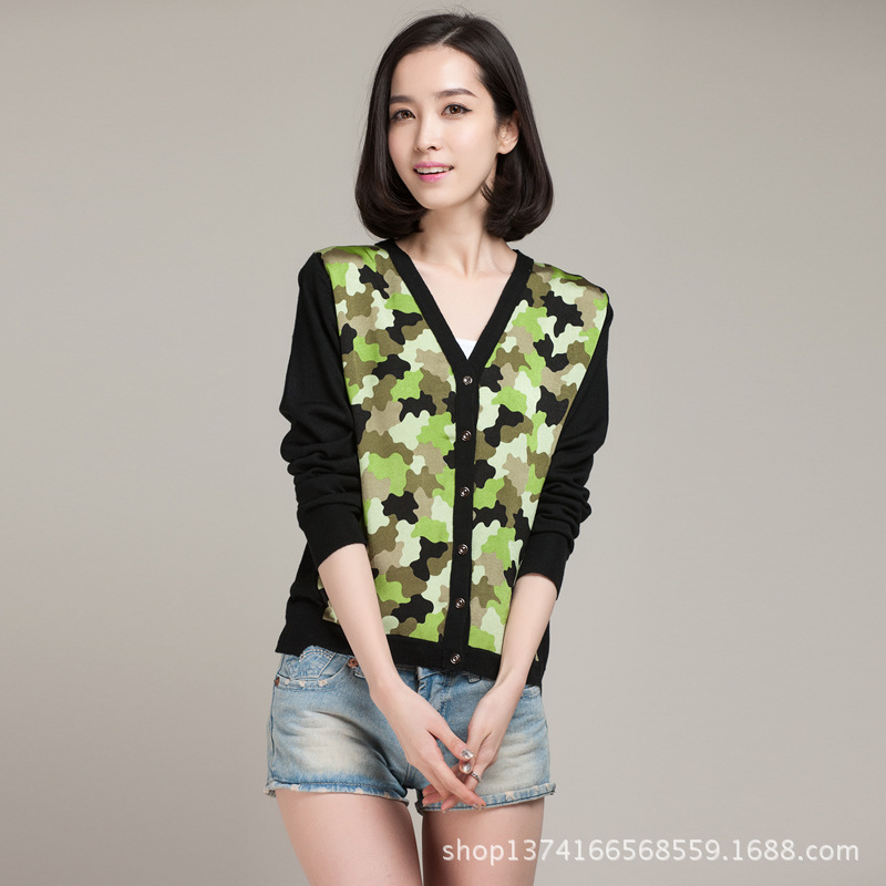 2014新款女式针织<em>开衫</em> 春季女装<em>薄</em>款<em>羊毛衫</em> V