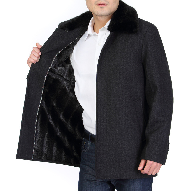2013冬装新款中老年男装内加绒加厚羊绒毛衣