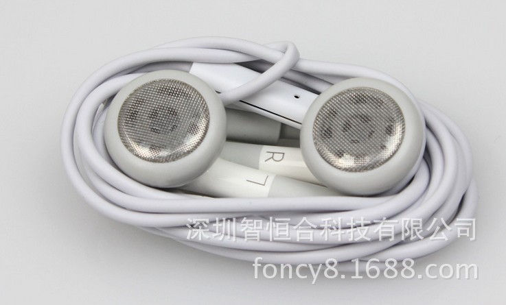 白色蘋果iphone4/iPhone5帶麥克風 高低音優質耳機 廠傢直銷批發工廠,批發,進口,代購