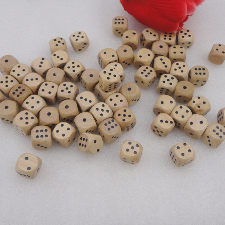 木质骰子 点数小立方体骰子 休闲益智游戏棋子