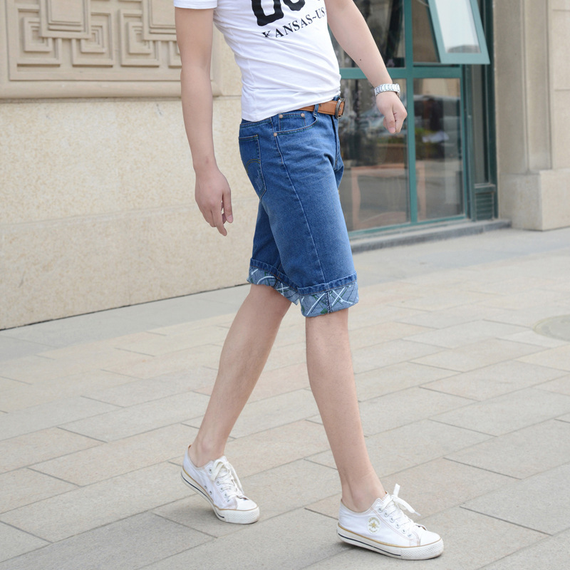 <em>批发</em> 2014软薄款<em>牛仔短裤</em>男韩版休闲潮夏直筒