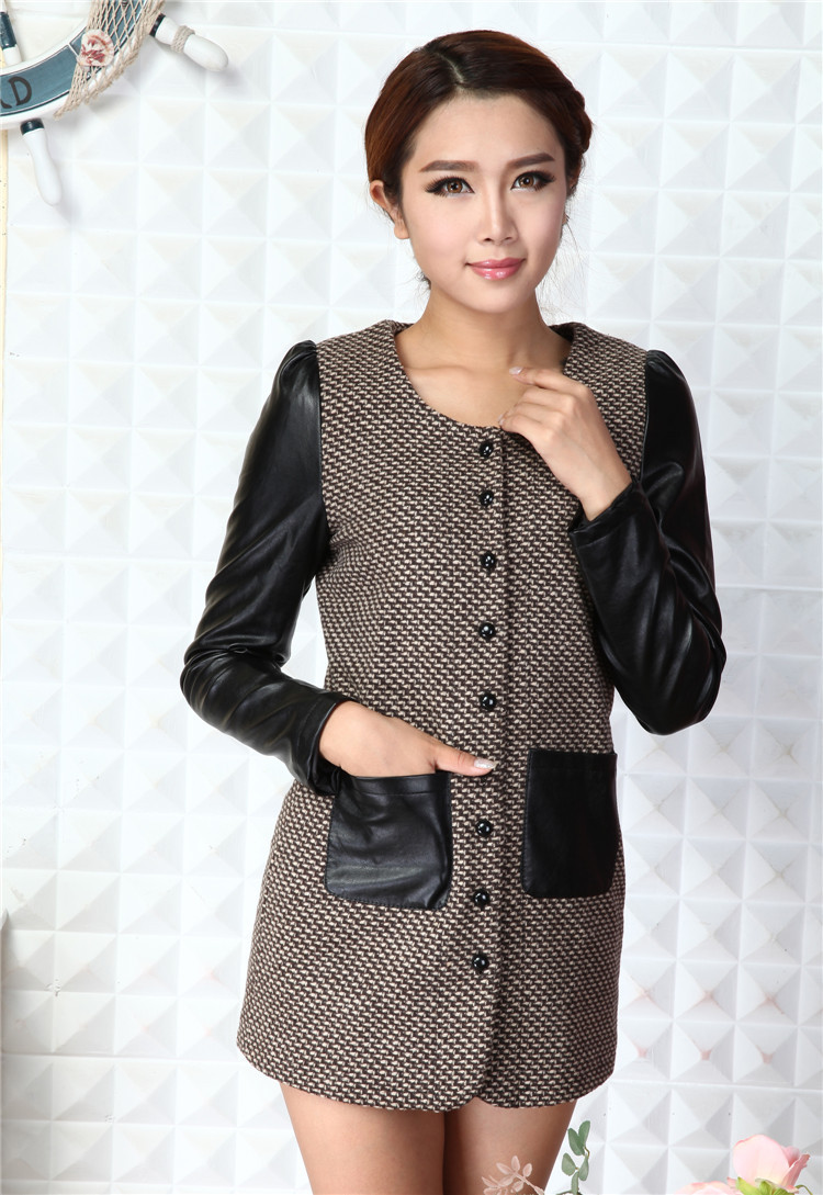 批发采购<em>女式外套</em>-<em>毛呢外套</em>女装2014新款韩版