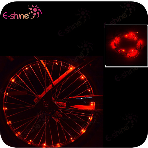 Red LED Bike Copper String Lig