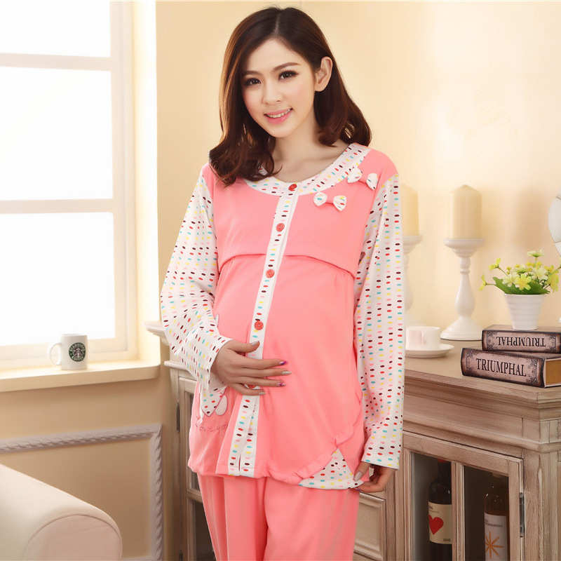 开衫月子服批发 喂奶装 孕妇<em>睡衣女士</em> 春季<em>纯棉</em>