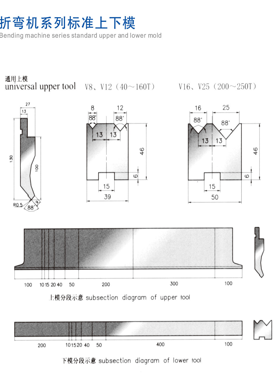 厂家直销 折弯机上下模 各种标准模非标准模