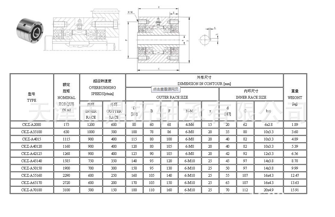 供应nsk单向轴承csk30pp 单向旋转球轴承 进口单向轴承