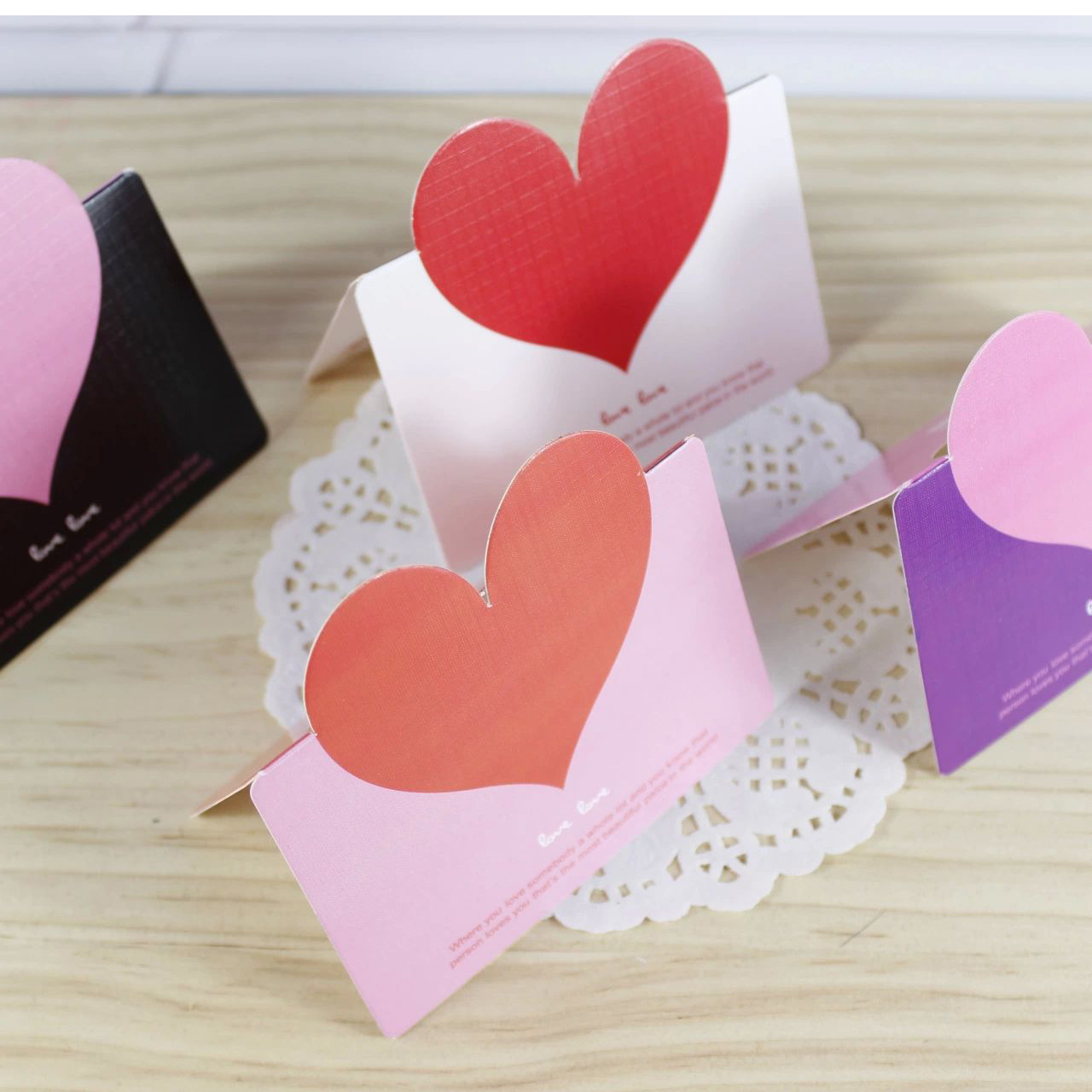 创意3d爱心立体贺卡 diy生日礼品 情人节情侣婚礼祝福卡片 带信封