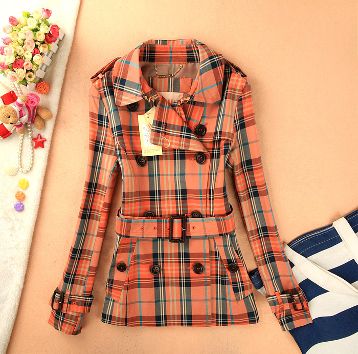 淑女屋韩版<em>少女装</em>春秋款<em>高档</em>全棉精美格子色韩