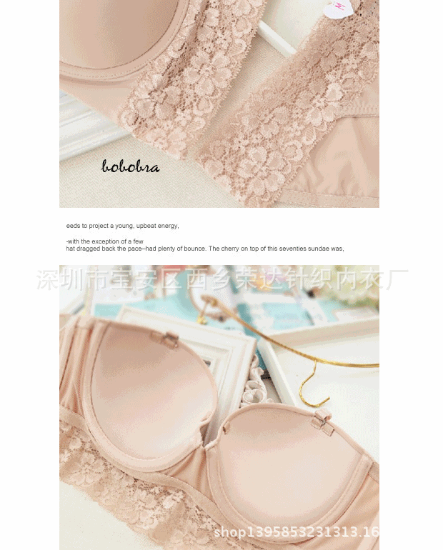 <em>文胸</em>-外贸欧美六排扣半杯防滑无<em>肩带多种穿法</em>