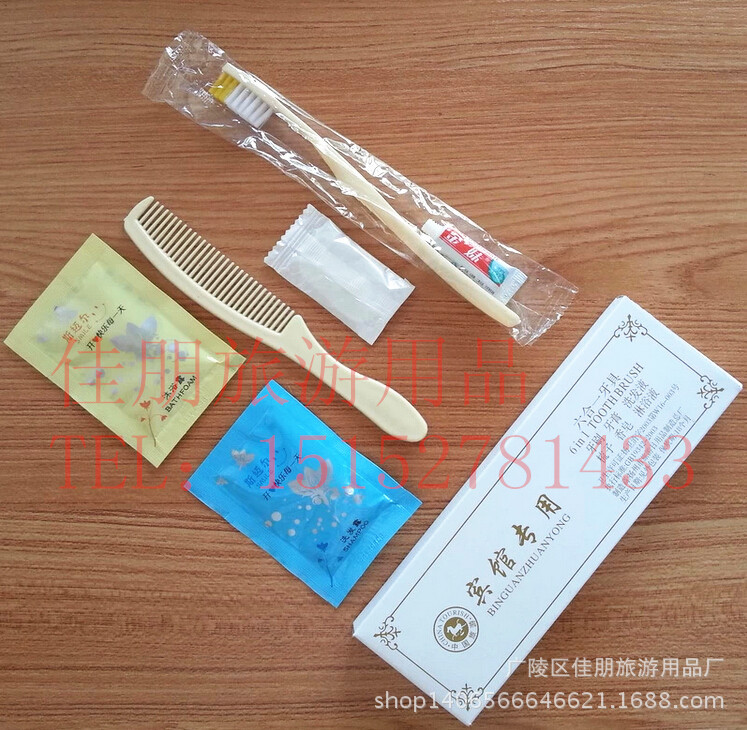 酒店一次性用品-二面针二合一空心牙刷\/二面针