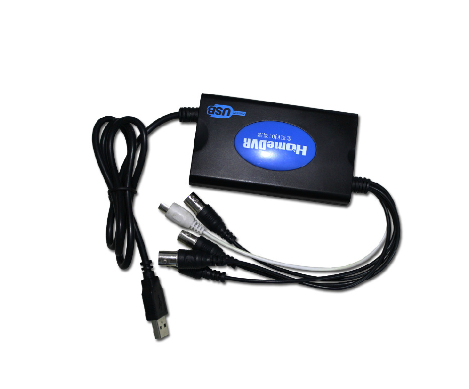 4路USB視頻采集卡 高清 筆記本四路硬壓監控卡 P2P穿透 廠傢直銷工廠,批發,進口,代購