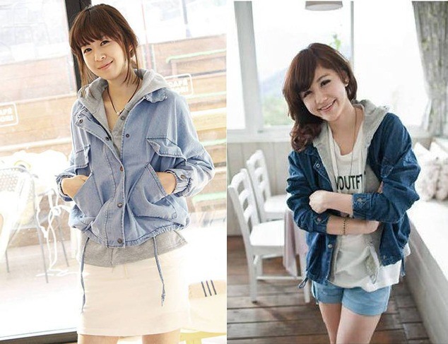 淘宝天猫实体店货源 两件套<em>牛仔</em>外套<em>卫衣马甲</em>