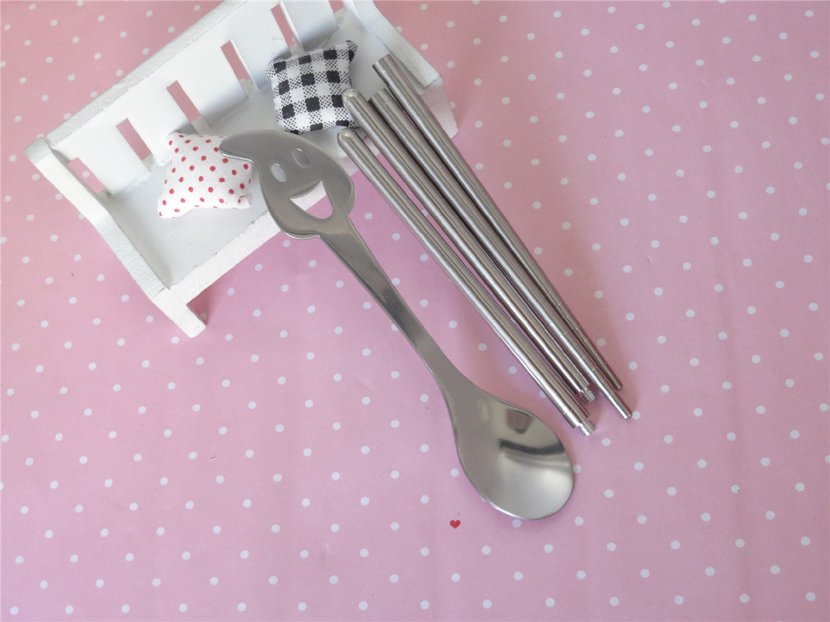 【布袋碗不锈钢碗勺筷三件套\/旅行装方便携带