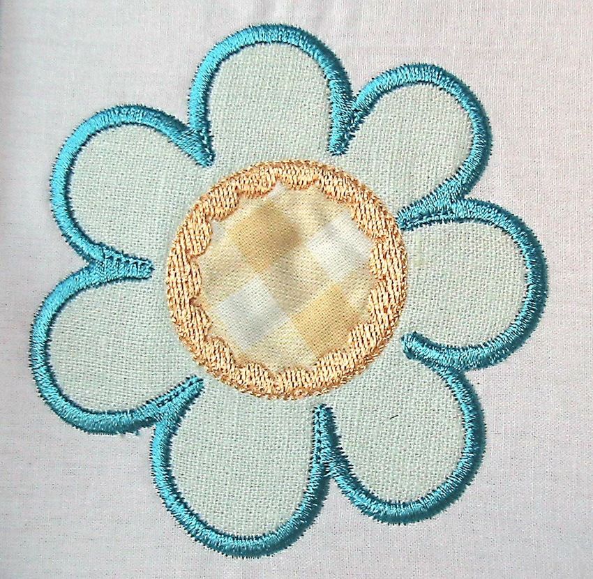 applique flower embroidery