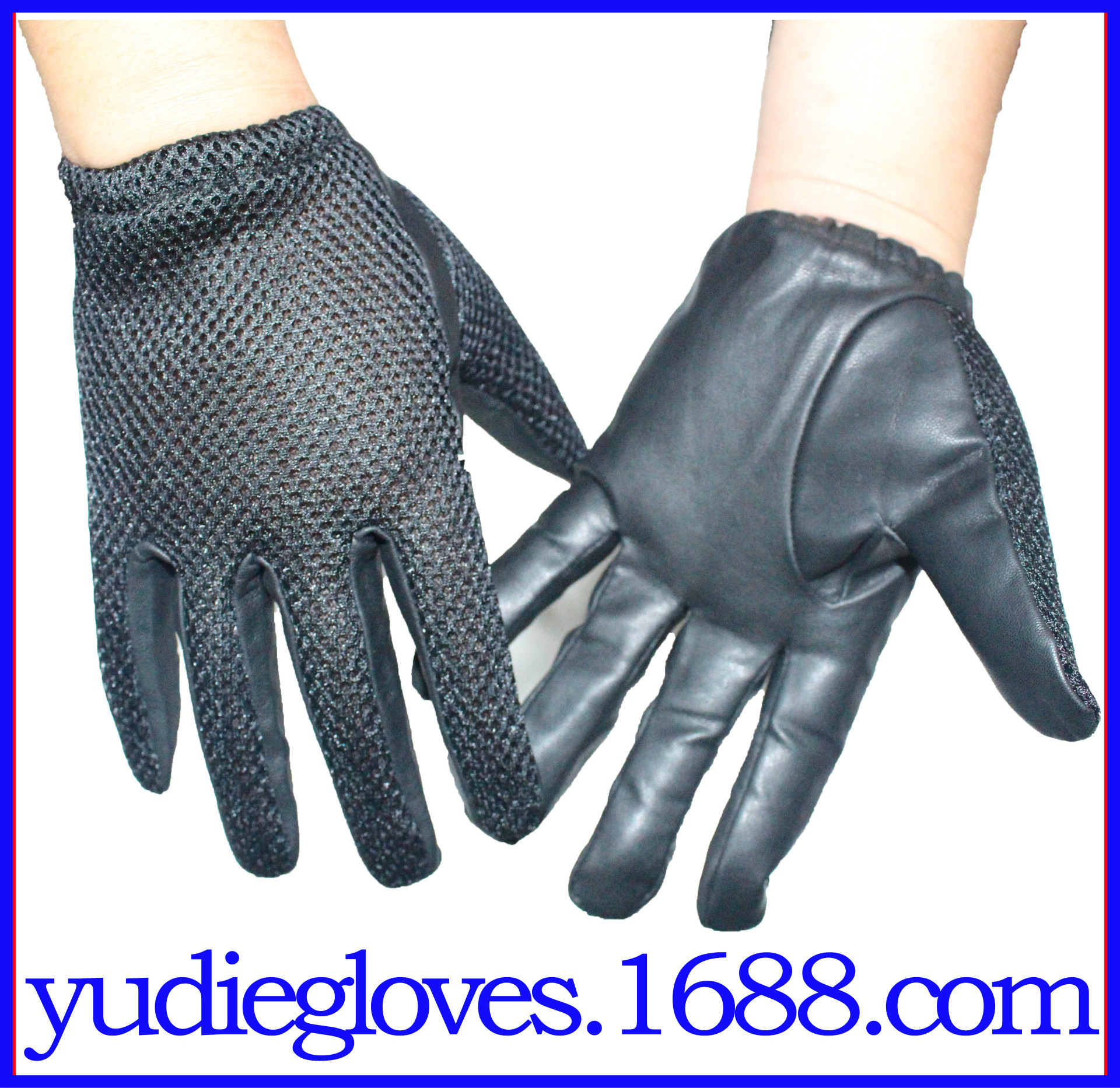 手套-新款司机开车手背网布手心水洗皮优革手