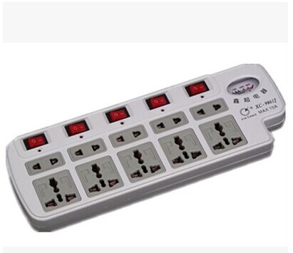 厂家直销正品行货鑫超,接线板排插10A250V/XC-9861带独立开关