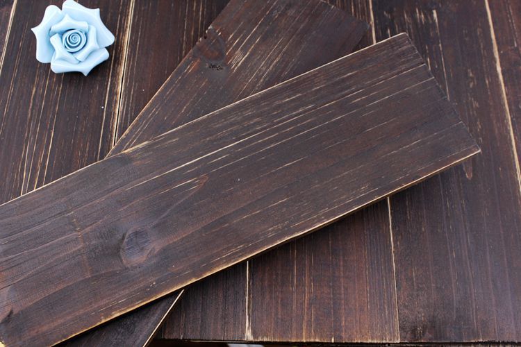 摄影背景-拍摄背景板 复古做旧杉木板黑棕色 拍图摄影道具背景木板 30*9CM-