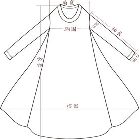 肩宽 袖长 胸围 袖口 袖笼  下摆 衣长