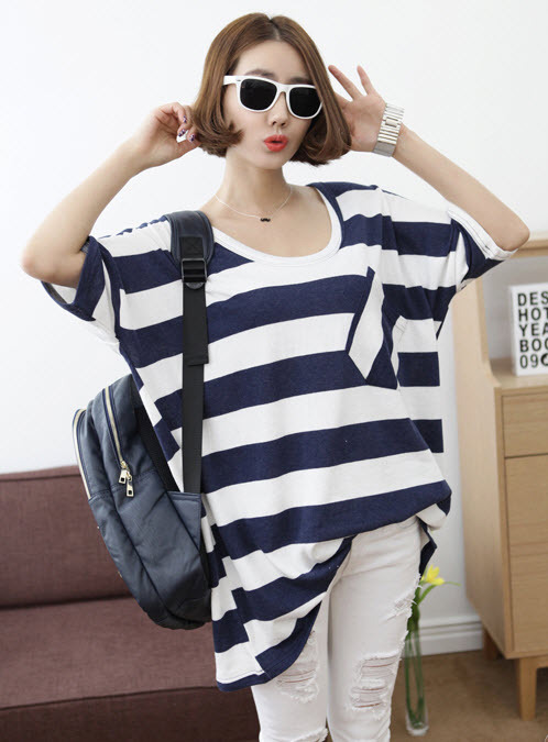 <em>日韩女装</em>新款2014<em>春季</em>新款韩版宽松舒适大条